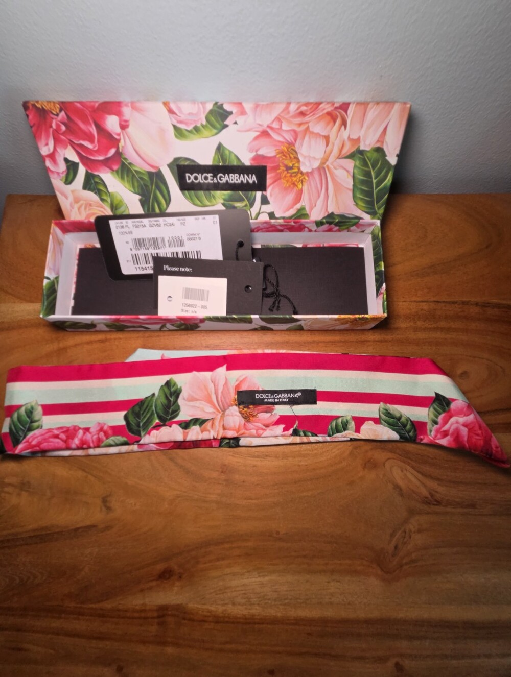 Dolce & Gabbana Multicolor Floral Print Silk Scarf - Picture 2 of 6